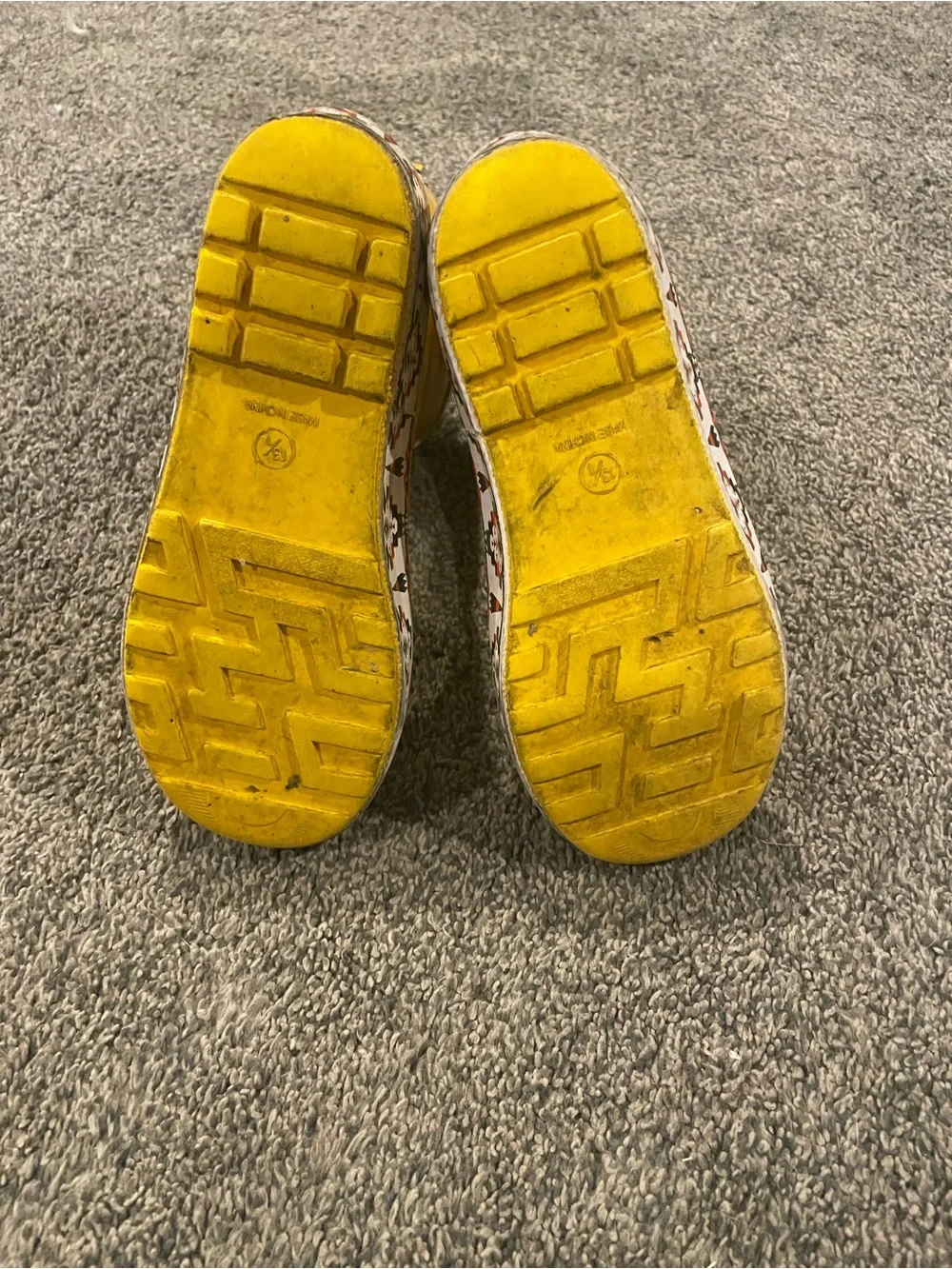 Pendleton Kids Yellow Rain & Snow Boots with Patterned Cuff